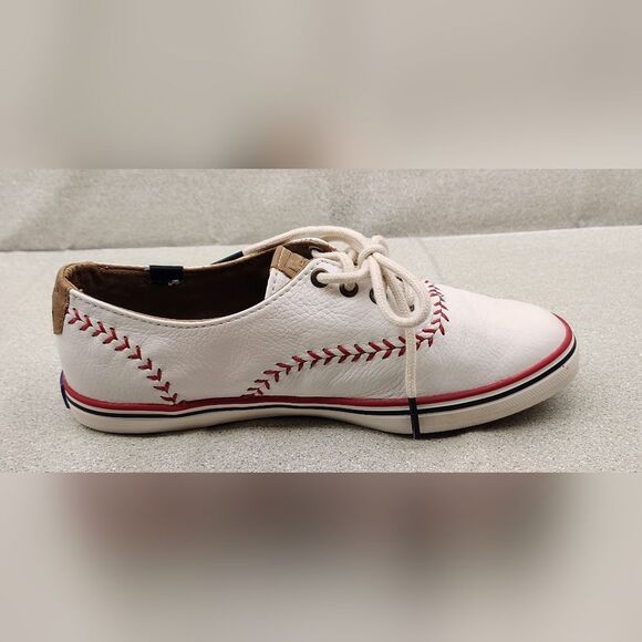 Keds Leather Champion MLB  Pennant Baseball Sneakers Shoes Sz 5 Vintage - Picture 6 of 16